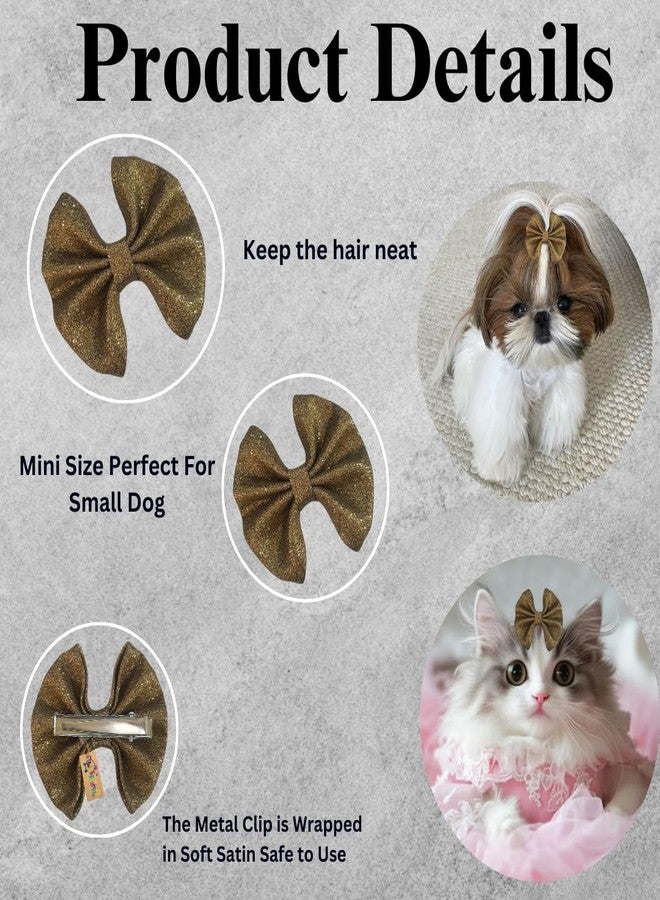 ويستيرن إرا مشبك شعر لامع للكلاب من العصر الغربي | إكسسوار أنيق ولامع للحيوانات الأليفة الصغيرة والمتوسطة والكبيرة | تثبيت آمن | مناسب للعناية الشخصية، وجلسات التصوير، وأعياد الميلاد، والمناسبات | عصري وسهل الاستخدام (ذهبي) - Image 3